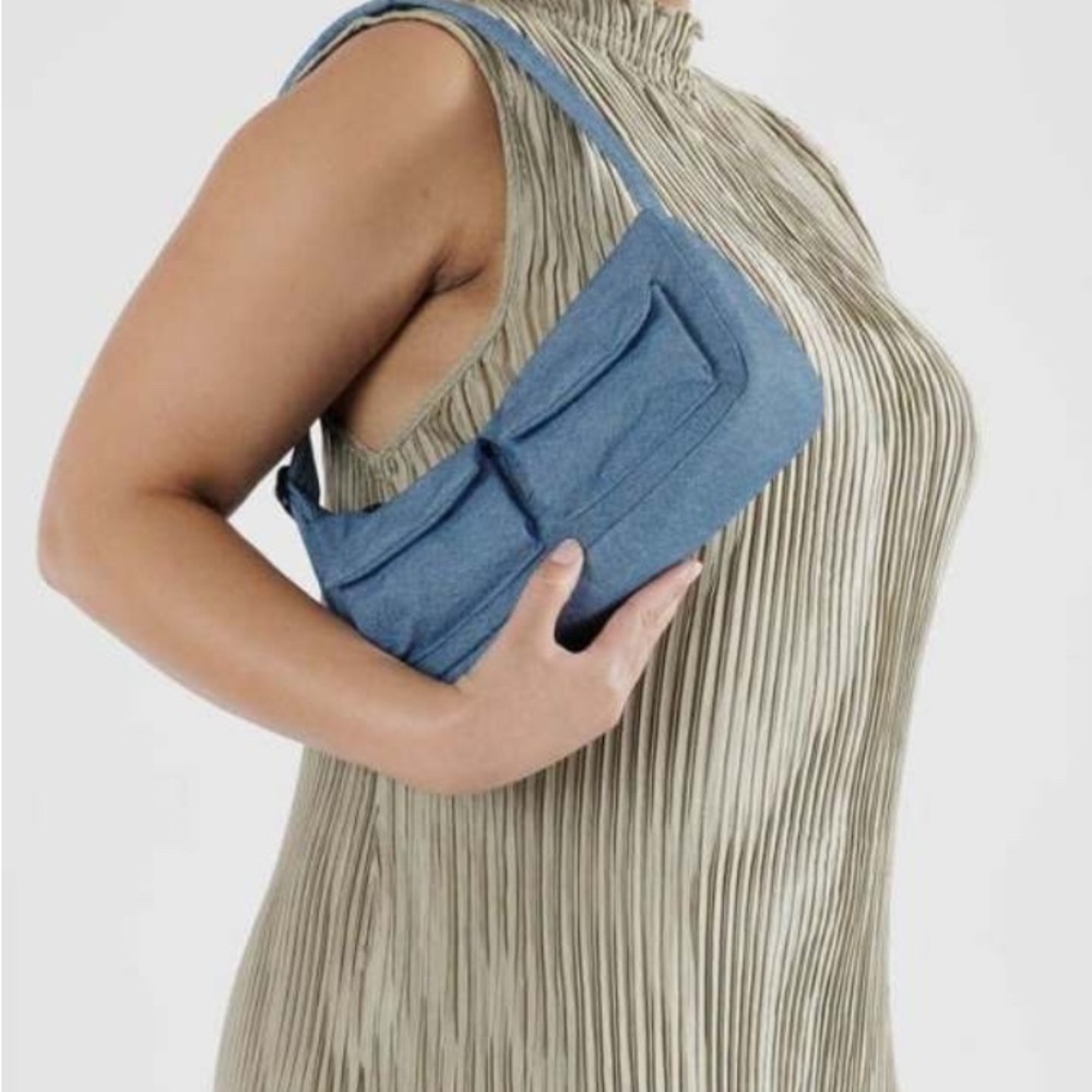 🌟NWT BAGGU digital denim cargo shoulder bag